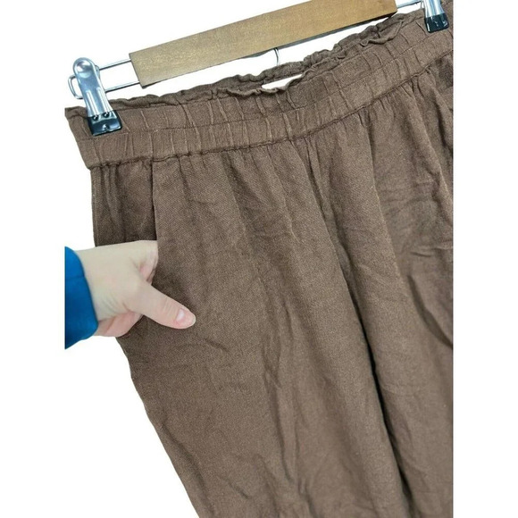 Maria Stanley Kheller Trouser Pants Brown Size Medium Viscose Women’s - Picture 3 of 6